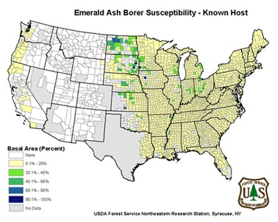 Ash susceptibility_known host